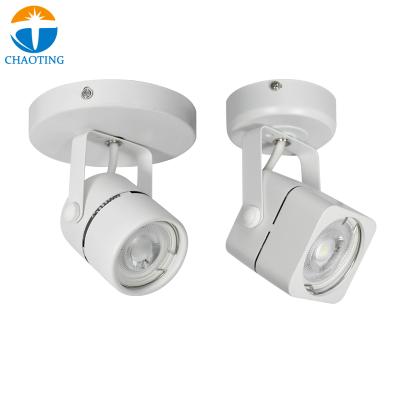 China Modern GU10 Track Lights High Quality Primed Mounted Spot Rail Lights GU10 E27 LED 2/3 Wires 1 Phase 5W Track Light Fixture Housing for sale