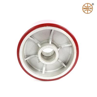 China TG Tread Mingze Diameter 100-300 Mm PU On Castor Aluminum Wheel Industrial 270-1500 Kg Load Capacity for sale