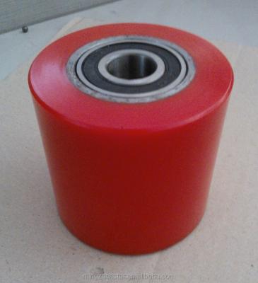 China PU Cast Iron Hand Pallet Truck Roller Wheels for sale