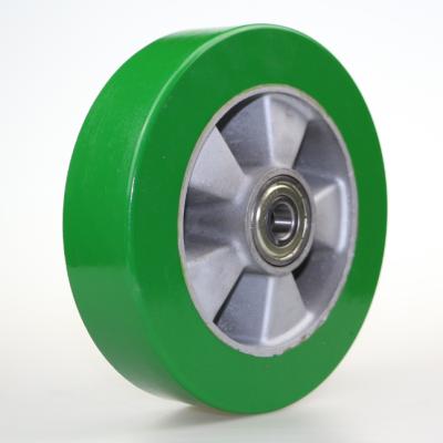 China Elastic Polyurethane On Aluminum Core 4 Inch Elastic Polyurethane Caster Wheel for sale