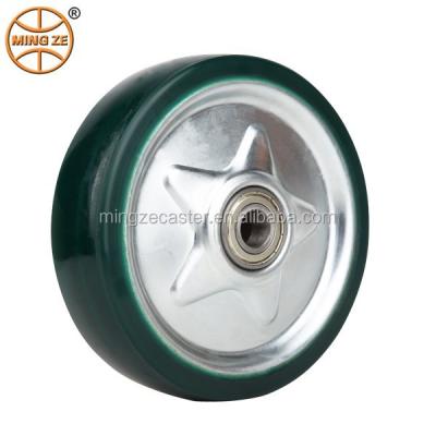 China Polyurethane on steel rim steel core 4 inch pu trolley wheels in competetive price from china factory for sale