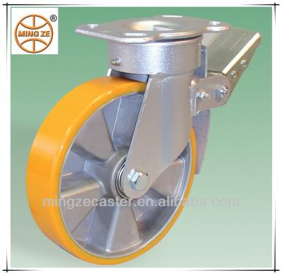 China Double Ball Raceway Structure 3 Ton Heavy Duty PU Caster Wheel for sale