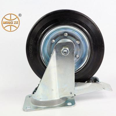 China Factory Heavy Duty Caster Rubber Wheels For Trash Can for sale