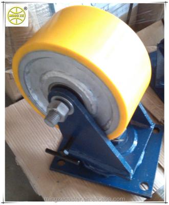 China 10 Ton Heavy Duty Casters And Wheels PU European Type Adjustable Caster for sale