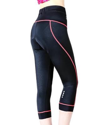 China LAMEDA Antibacterial Women's Road Mountain Bike 3/4 Sublimated Padded Cycling Pants for sale