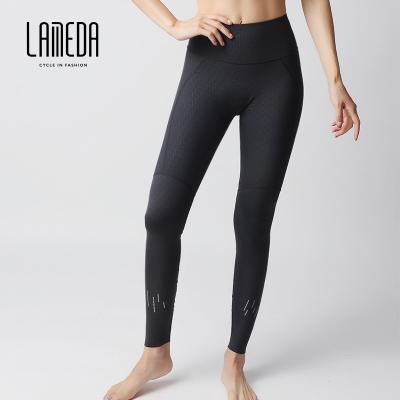 China LAMEDA Ankle Running Leggings Antibacterial Comfortable Yoga Sports Sports Winter Women Cycling Pants for sale