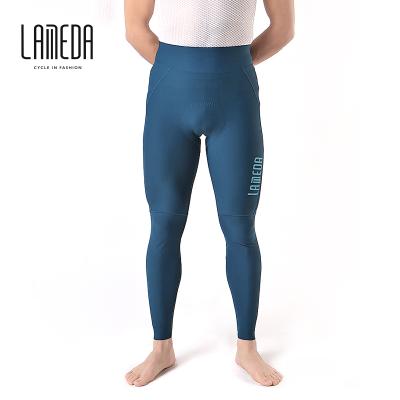 China LAMEDA Breathable High Waist Sweat Wicking Soft Blue Color Men Padded Cycling Pants for sale