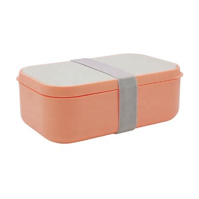 China Pink Microwavable Bento Lunch Box For School Girl With A Set Of Cutlery Custom Prints for sale