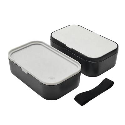 China New Large Double School Food Prep Picnicware Salad Box Lunchware Bento Lunch Box Microwavable for sale