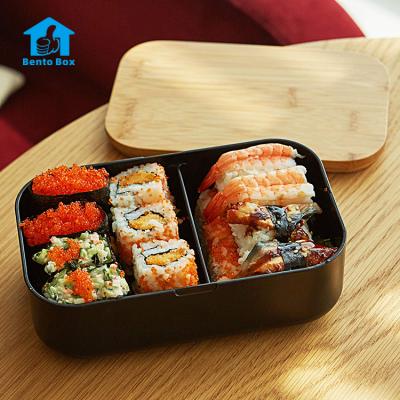 China Microwavable Single Layer Lunch Box Comes With Cutlery Set And Laser Print Engraved Bamboo Lid Can Be Cutting Board Bento Boxes for sale