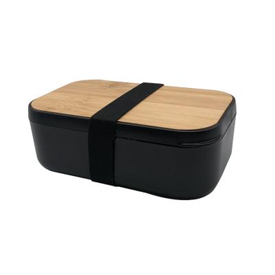 China Microwavable Seal Eco Friendly Bento Lunch Box Heatable Lunch Box Bamboo Printed With Cutleri for sale