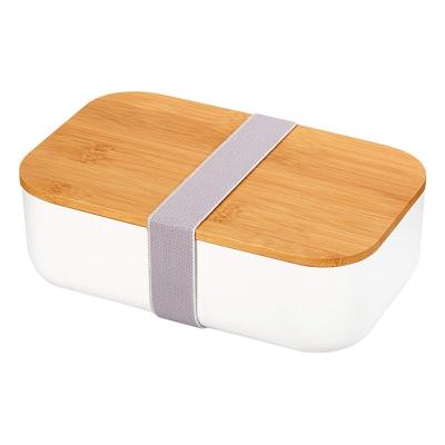 China Microwavable Food Safe Bread Containers Bento Lunch Box Bamboo Microwave Lid for sale