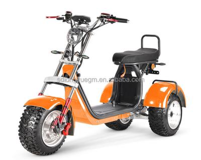 China Unisex Fat Tire 3 Wheels Electric Scooter With Seat 20004000W EEC 60V 20Ah Adult Citycoco EU USA Warehouse for sale