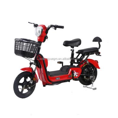 China Custom Steel Electric Bike Scooter 350W 48V 12Ah Lead Acid Battery City OEM Electric Bicycle For Adults for sale