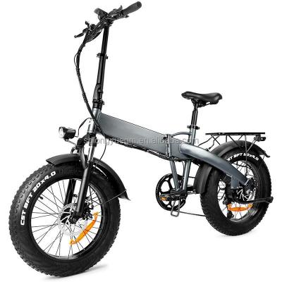 China Hot Sale 20*4.0 Aluminum Alloy Wheel Electric Bicycle EU Warehouse 48V 500W Folding Electric Mountain Bike E Bike Brushless Motor Fat Tire for sale