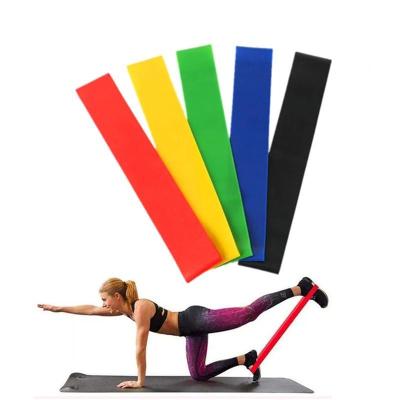 China Band Wholesaler Customize Latex Pilates Band Exercise Mini Elastic Fitness Loop 5pcs Resistance Bands For Leg And Arm for sale