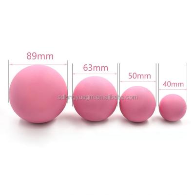 China Rubber Customize Logo Wholesale 25 Inch (63mm) Nature Foam Nature Foam Yoga Therapy Massage Ball Food Grade Silicone Rubber Lacrosse Ball for sale