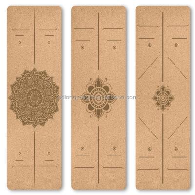 China Wholesale Custom Free Sample Non-Slip Echo Friendly Mat Non-Slip Gym Exercise Logo PU Yoga Mats Natural Rubber 5mm Pilates Cork Yoga Mats for sale