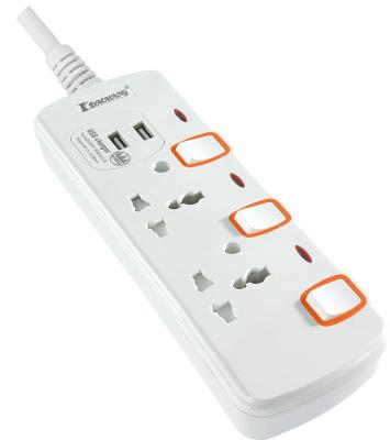 中国 Residential / Multi-Purpose Hot Selling Extension Cord Socket Panel With Independent USB Port Extension Switch And Socket 販売のため