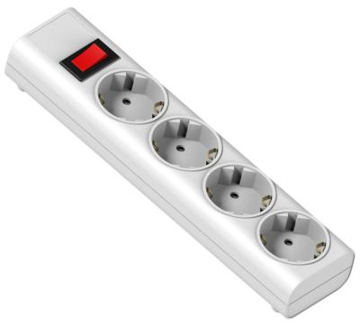 China New 10A 250V 4 Strip European Model Residential/General Purpose Extension Socket for sale