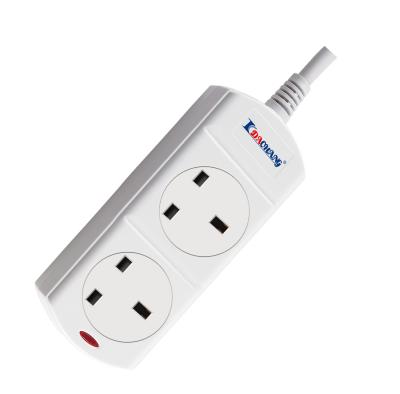 중국 Residential / General Purpose 2-Gang UK 13A Electric Power Extension Socket with Individual Lights and Safe Shutter 판매용