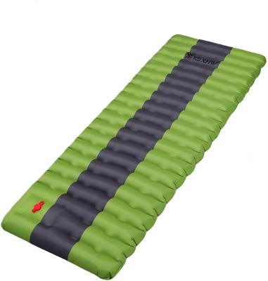 China Polyvinyl Chloride Inflating AIR Camping Pads 4.7 Inch Sleep Pad Ultralight Compact PVC Thick Lightweight Camping Inflatable Mat For Tent for sale