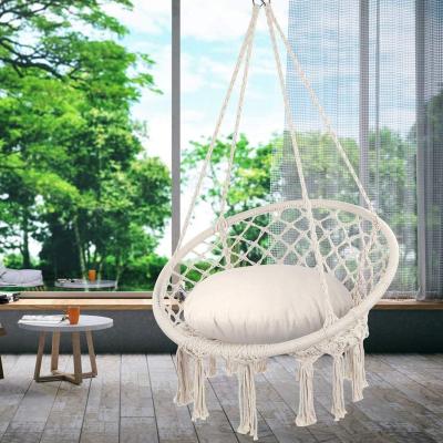 China Modern Hammock Chair Macrame Swing, Max 330 Pounds, Hanging Cotton Rope Hammock Swing Chair for Indoor and Outdoor Use for sale