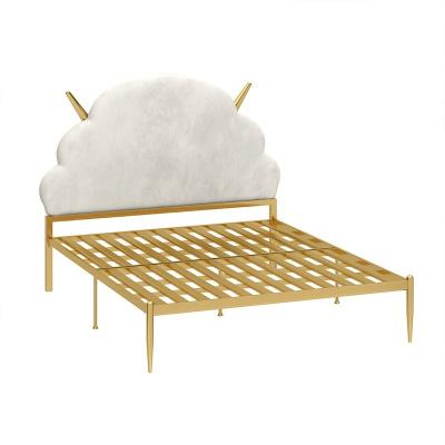 China Modern Simple Modern Net Red Golden Lamb Adjustable Princess Iron Bed Ins Bed 2.1m (Other) for sale