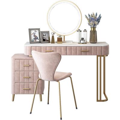 China (Others)Adjustable home bedroom dressing table wrought iron beauty shop makeup table and chair for sale