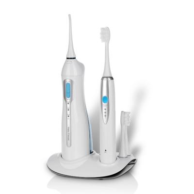 China Sonic Toothbrush And Home Use Water Flosser Cordless Tooth Cleaner Dental Clean Center Set Sonic Electric Toothbrush And Oral Irrigator for sale