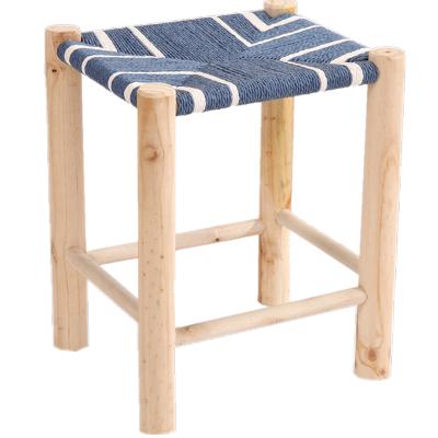 China Applicable in four seasons source factory custom production retro woven rattan rope stools leisure eco-friendly piece for sale