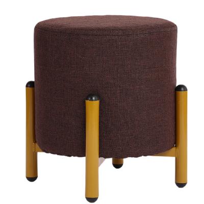 China Factory Adjustable (Height) Source Stackable Round Stool Gold Legs Metal Frame Height Adjustable Living Room Stool Coffee Table Stool for sale