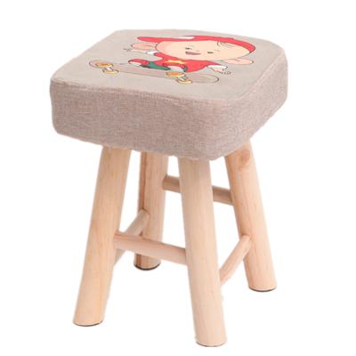 China Removable Cover Wholesale Comfort And Cheap Square Foot Stool Wooden Square Stool for sale