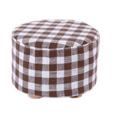 China Unpick and wash the fabric solid wood low stool the Nordic style around the low stool creative living room for sale