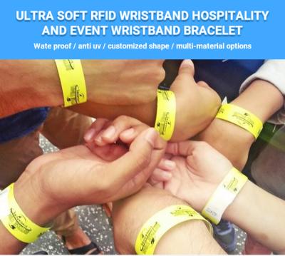 China Highly Comfortable Waterproof / Waterproof Hospital Wristband Rfid Paper Wristband for sale