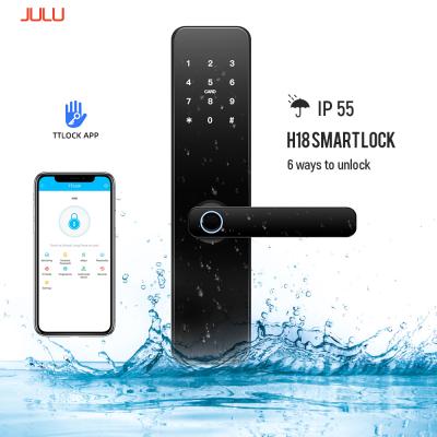 China Wholesale aluminum alloy tuya lock password door wifi high security customized smart door lock for sale