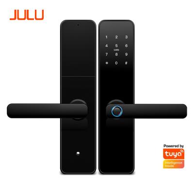 China H18 Aluminum Alloy Aluminum Alloy Phone APP Home Slim Smart Slide Handle Smart Door Lock For Hotel Apartment for sale