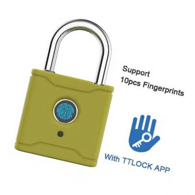 China Home Favor Fingerprint Protection Locks Smart Small Unique Padlocks Wholesale Fingerprint Padlock for sale