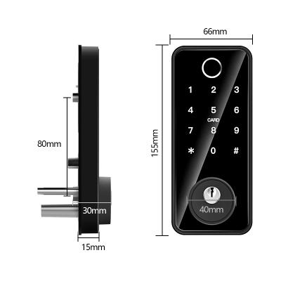 China Aluminum Alloy Lock H50 Deadbolt WiFi Touch Screen Keypad Matte Black Smart Door Lock for sale