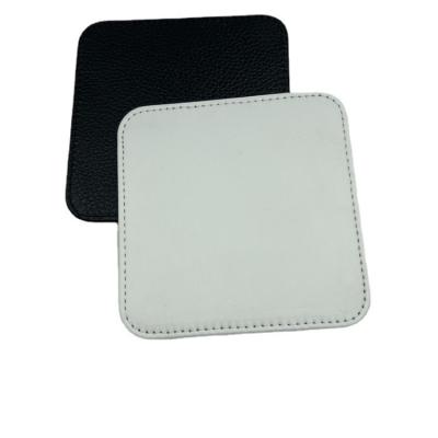 China Sustainable Sublimation Customize Coaster For Drinks Round Square Leather PU 10*10 Cm Made In China for sale