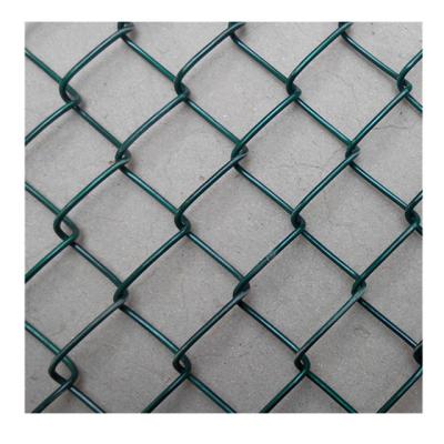 China Fence Mesh 1Inch Dark Green PVC Coated Chain Link Mesh Fence for sale