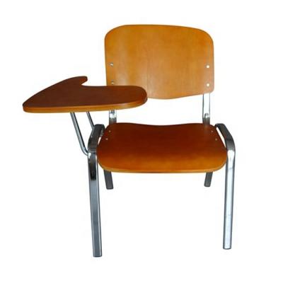 China Modern Hot Selling Commercial Class Room Chair With Tablet Arm School Stack Chairs With Writing Tablets for sale