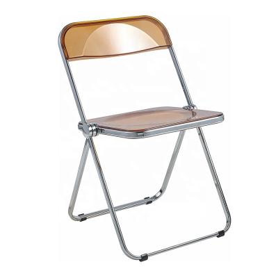 China (Height) Adjustable Modern PET Materials Folding Chair in Transparent for sale