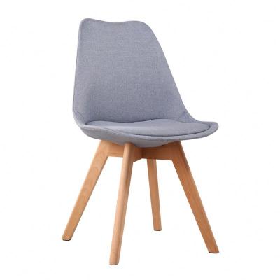 China Modern Design Dining Chair Dining Room Furniture Canvas Cover High Quality Plastic Seat Dining Chair for sale