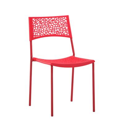 China Modern Design Dining Chair Cheap Indoor Dining Stackable Cafe Chair Set Outdoor Plastic Garden Chairs For Living Room for sale