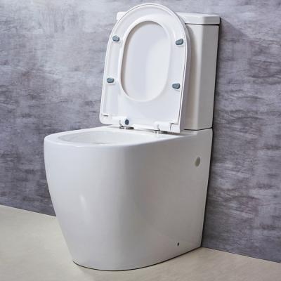 China HILITE Double-Flow Modern Sanitary Ware Watermark Hotel Home Round Two Piece Doubles Lavatory Shaped Ceramic Lavatory Toilets for sale