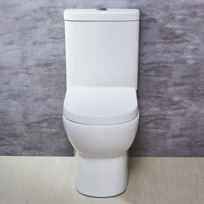 China HILITE Double-Flow Factory Wholesale Custom Bathroom Flush Wash Double Down Australian Watermark Ceramic Round Two-Piece Toilet for sale