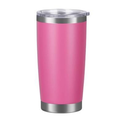 China Sustainable Recycled Stainless Steel 20oz Double Wall Vacuum Insulated Wine Beer Chest Tumbler Mug With ABS Lid for sale