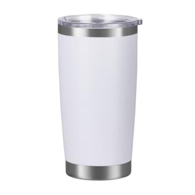 China Durable 20oz Double Wall Vacuum Stainless Steel Tumbler With Straw And Brush For Hot And Cold Drinks Beer Wine for sale