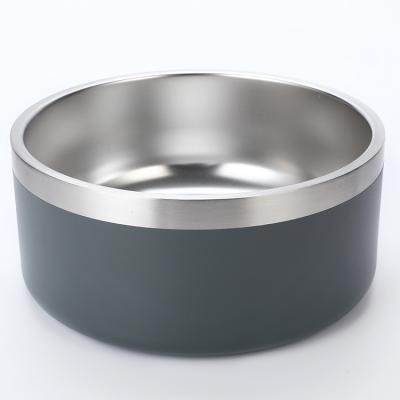 China Hot-selling Stocked New Amazon Design Custom Dog Feeding Bowl Stainless Steel Pet Food Bowl for sale